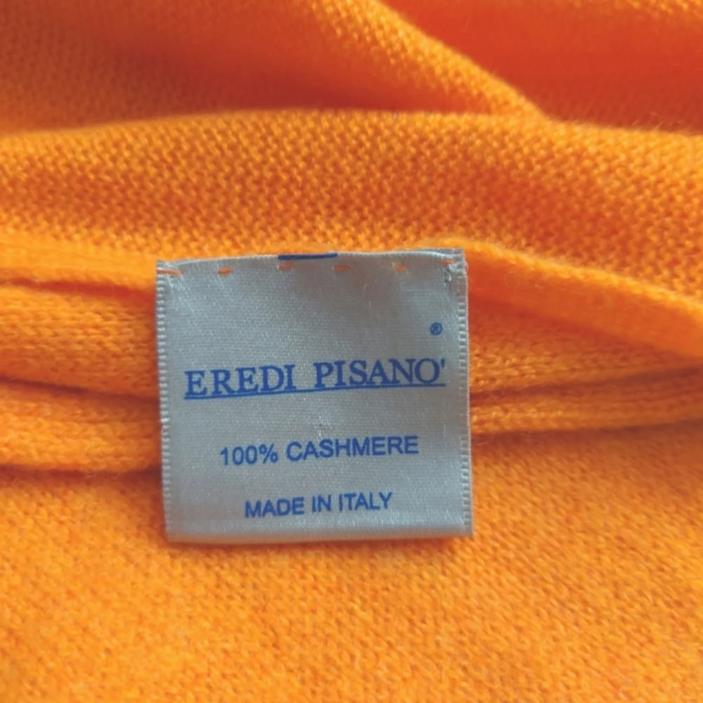 EREDI PISANO Unisex Cashmere Long Scarf Shawl Orange
